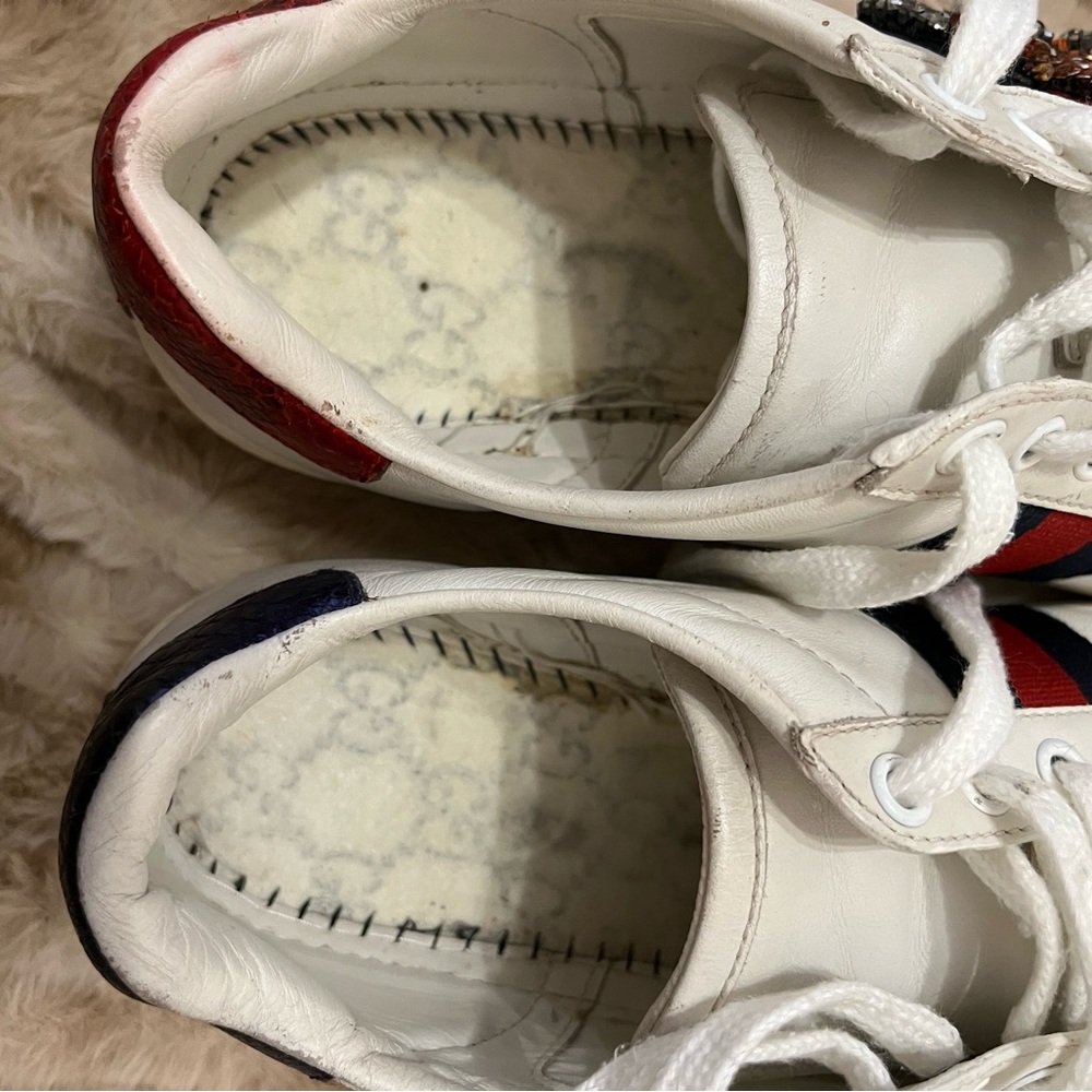 GUCCI Calfskin Web Studded Feline Ace
Sneakers - Size 36.5 US 6.5 - Picture 11 of 12